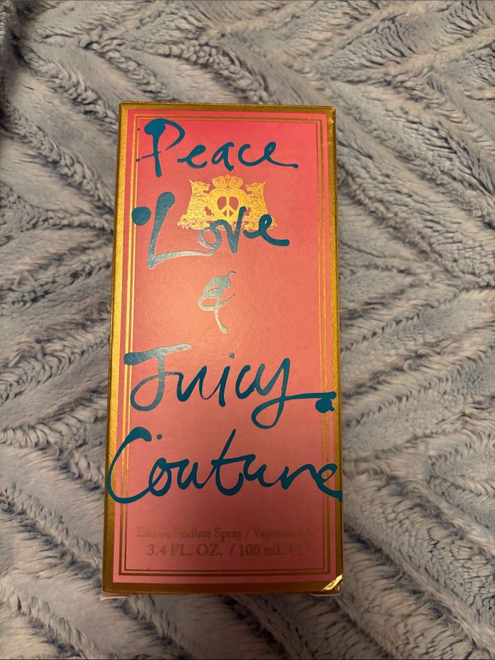 Juicy Couture Peace Love Eau de Parfum Pink & Teal with Gold Trim
